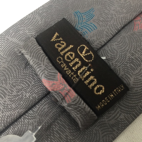 Valentino tie gray Gravatta perfect condition - Picture 6 of 8